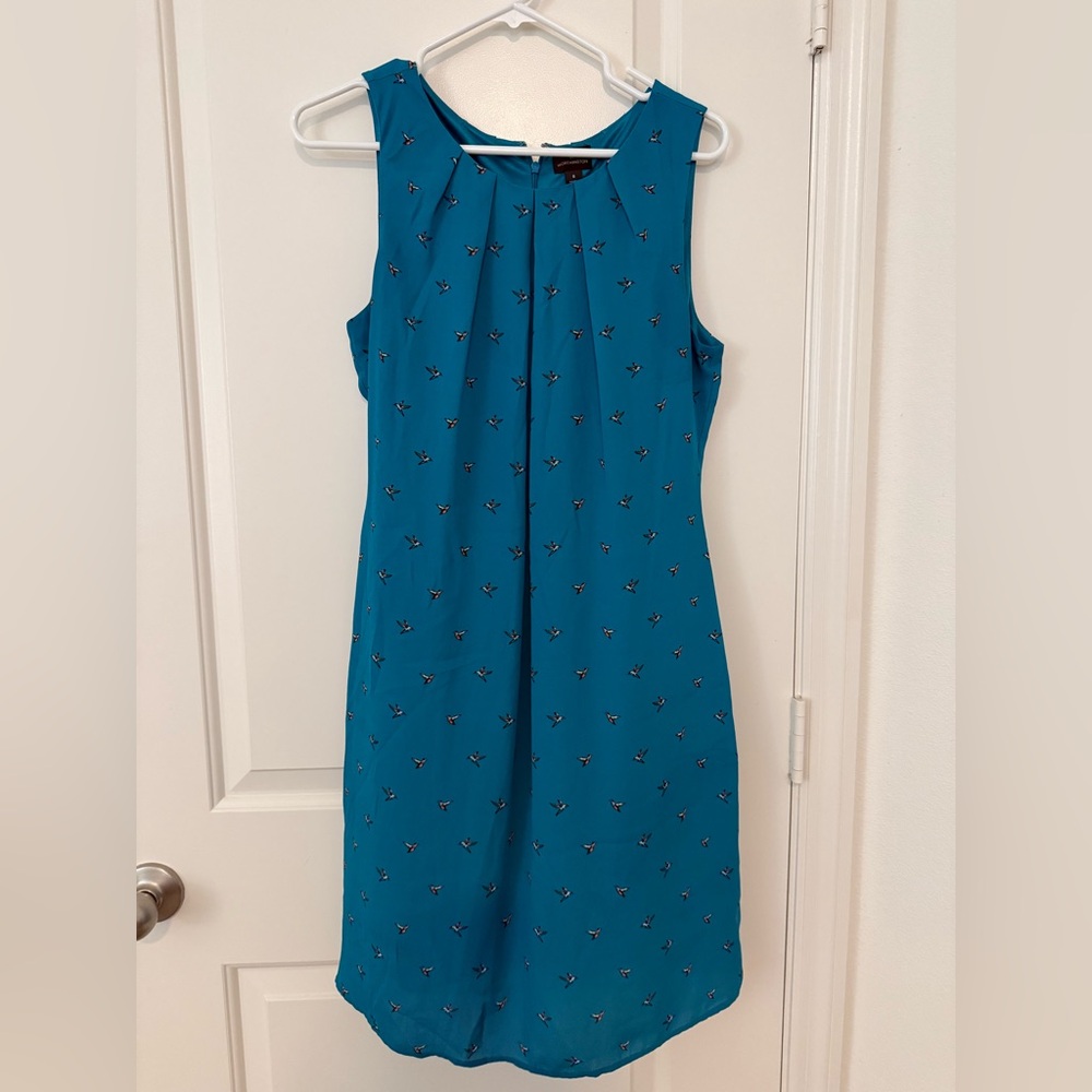 Worthington Teal bird Dress